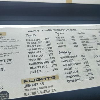 Esco Restaurant & Tapas Memphis - Bottle service menu - Lounges Near Me - Memphis, Tennessee