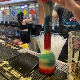 Cherry, Pina Colada and Blueberry Wipeout with Mango Malibu