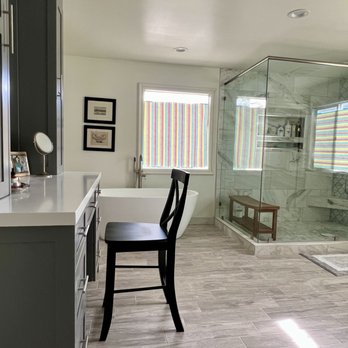 Fine Builders - a bathroom with a glass shower - General Contractors Near Me - Tarzana, California Fine Builders - a bathroom with a glass shower - General Contractors Near Me - Tarzana, California