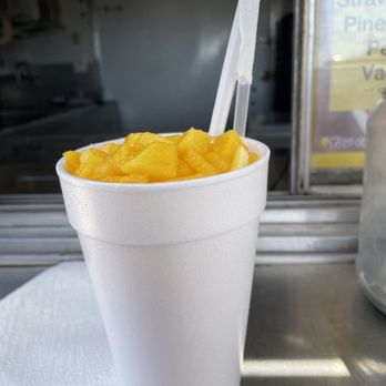 Hermanos Hotdogs, Tacos - Mango Raspado with ice cream. - Street Vendors Near Me - Tucson, Arizona