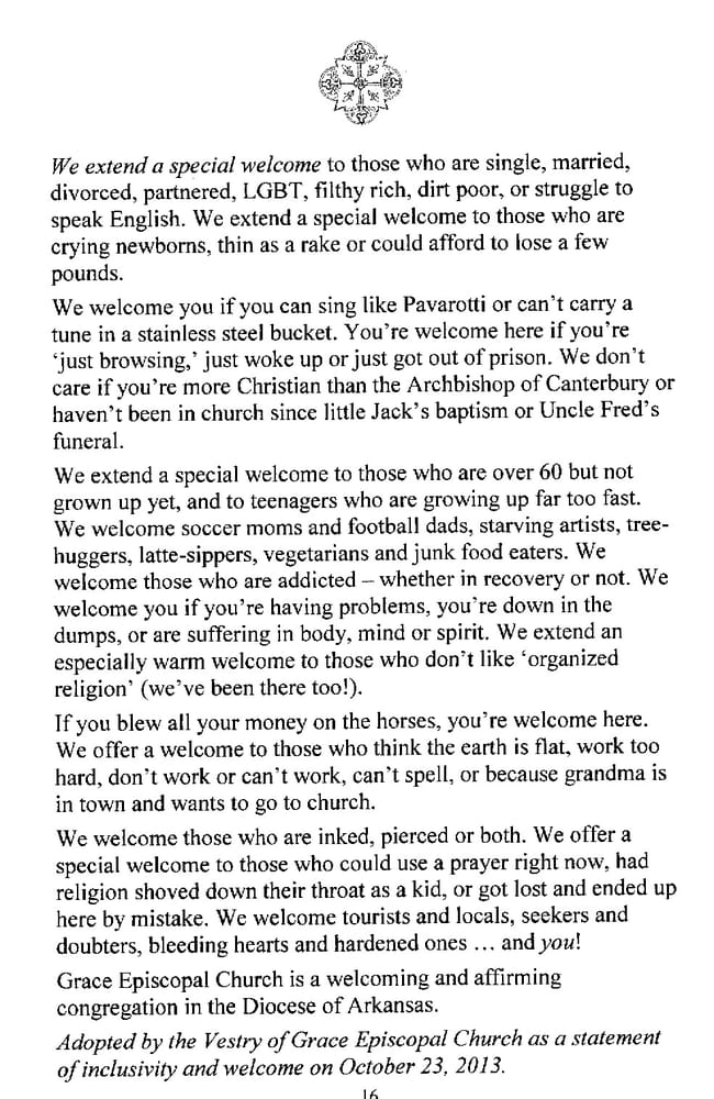 GRACE EPISCOPAL CHURCH Churches 4101 S Hazel St, Pine Bluff, AR