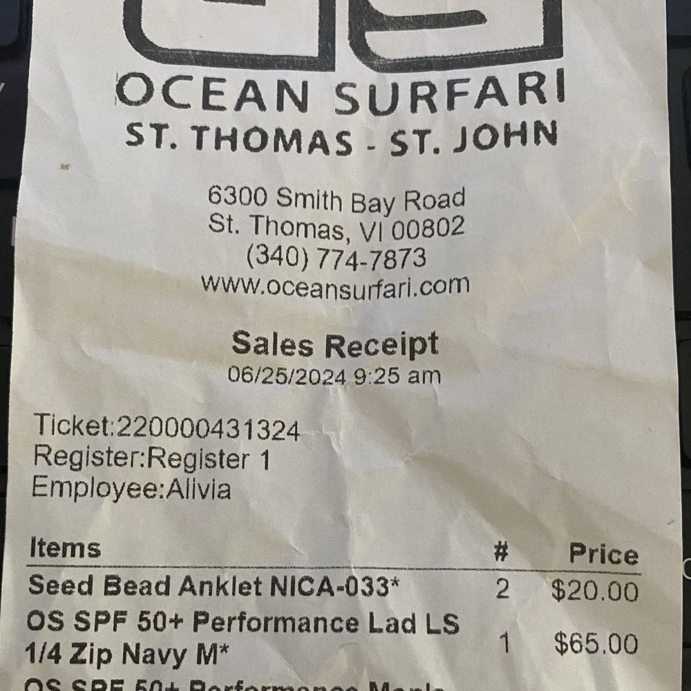 Ocean Surfari Retail Store - 64GB SD Card $35 - 400% markup - Sunglasses Near Me - Red Hook, Virgin Islands