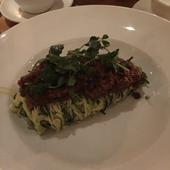 Fable Kitchen - "Zucchini tagliatelle" made vegan without the Parmesan cheese. - Canadian (New) Near Me - Vancouver, British Columbia Fable Kitchen - "Zucchini tagliatelle" made vegan without the Parmesan cheese. - Canadian (New) Near Me - Vancouver, British Columbia