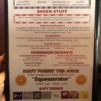 Jethro's BBQ 'N Bacon Bacon - Menu (7/7) - Barbeque Near Me - West Des Moines, Iowa