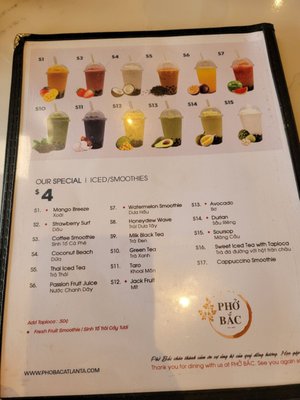 Menu photo 6 Pho Bac Duluth, GA