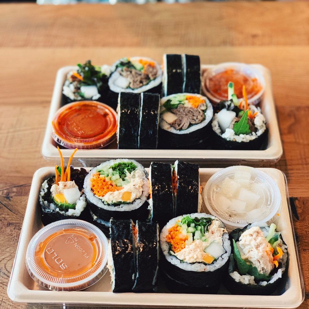 Tuna kimbap and bulgogi kimbap Tuna kimbap and bulgogi kimbap