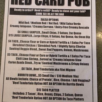 Red Card Pub & Tex-Mex Taco Bar - Pubs Near Me - Pullman, Washington Red Card Pub & Tex-Mex Taco Bar - Pubs Near Me - Pullman, Washington