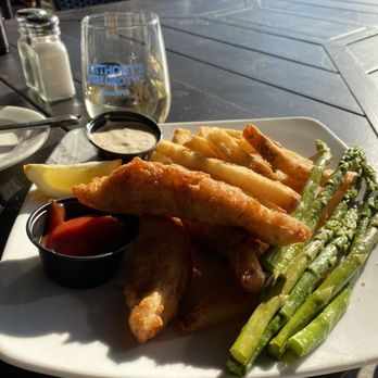 Anthony's Fish Grotto - Fish and chips with grilled veggies - Seafood Near Me - La Mesa, California Anthony's Fish Grotto - Fish and chips with grilled veggies - Seafood Near Me - La Mesa, California