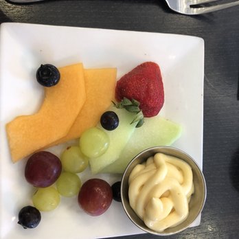 Mango Mangeaux - Adorable fruit plate with deliciously whipped fruit dip! - New American Near Me - Hampton, Virginia