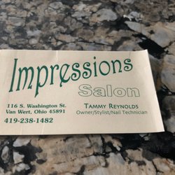 Impressions Salon - Business card