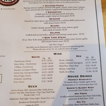 Brophy Bros - menu as of 6.26.21 - Seafood Near Me - Santa Barbara, California