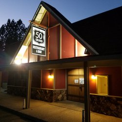50 Grand Restaurant and Bar - New sign and paint at entry.