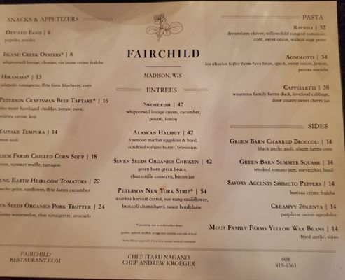 Menu photo 4 Fairchild Madison, WI