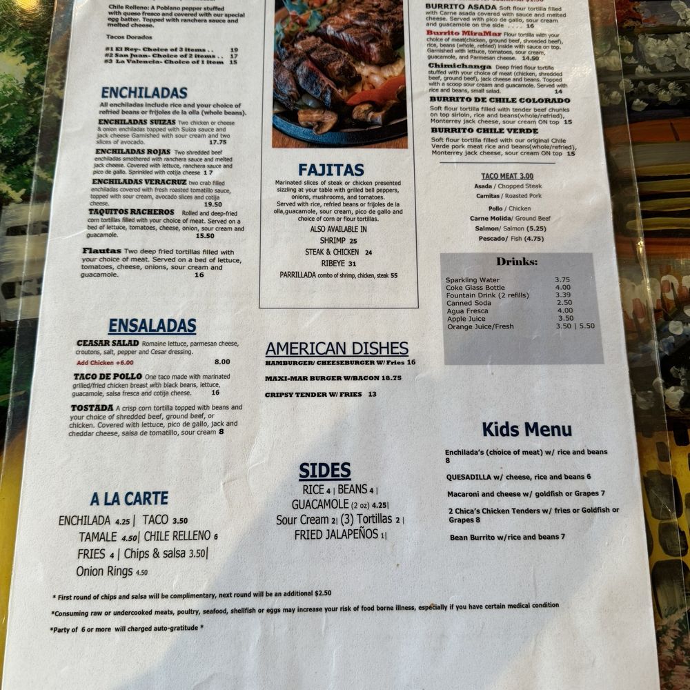 MiraMar Mexican Grill - Menu - Coffee & Tea Near Me - Gualala, California MiraMar Mexican Grill - Menu - Coffee & Tea Near Me - Gualala, California