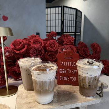 Miss Loves Cafe - Coffee was very delicious!! They even set up a cute little photo spot for us. We will be back to try more drinks ! - Coffee & Tea Near Me - Corona, California Miss Loves Cafe - Coffee was very delicious!! They even set up a cute little photo spot for us. We will be back to try more drinks ! - Coffee & Tea Near Me - Corona, California