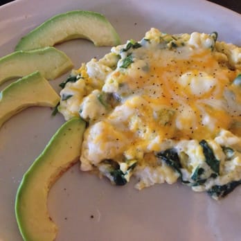Good Day Cafe - Green Eggs - scrambled with spinach n cheese. Side of avocado. - Breakfast & Brunch Near Me - Arlington, Texas Good Day Cafe - Green Eggs - scrambled with spinach n cheese. Side of avocado. - Breakfast & Brunch Near Me - Arlington, Texas