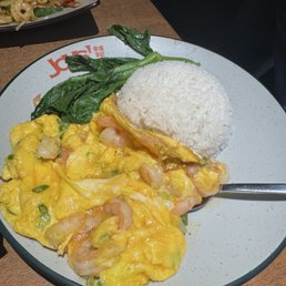 Hung king style wet scramble with shrimp.  Not what I expected.