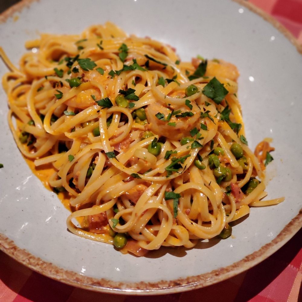 Villa Italia - Tiger shrimp linguine - Italian Near Me - Belfast, BFS