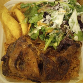 African BBQ House - Quarter Chicken meal (with jollof rice, fries and salad). - Chicken Shop Near Me - Ottawa, Ontario African BBQ House - Quarter Chicken meal (with jollof rice, fries and salad). - Chicken Shop Near Me - Ottawa, Ontario
