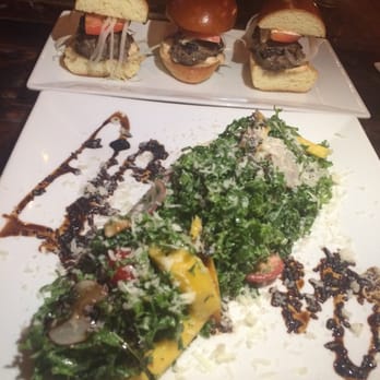 Salud Bar & Grill - Chimi sliders and Mango Kale salad. Yummy! - Latin American Near Me - Brooklyn, New York Salud Bar & Grill - Chimi sliders and Mango Kale salad. Yummy! - Latin American Near Me - Brooklyn, New York