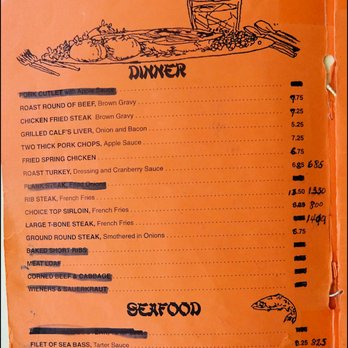 Village Cafe - The well-worn "American Food" section of the dinner menu seems to have seen many changes and corrections since it was printed. - Chinese Near Me - Barstow, California
