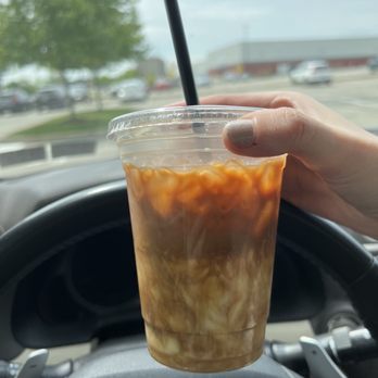By The Wayside - Iced macchiato with pumpkin and oat milk. - Food Trucks Near Me