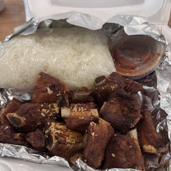 Ahhan Lao Kitchen - Fried Pork Riblet Combo - Laotian Near Me - Austin, Texas