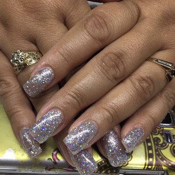 Nail's By Melinda - Clear SNS dipping w/ glittered cell - Nail Salons Near Me - Hutto, Texas Nail's By Melinda - Clear SNS dipping w/ glittered cell - Nail Salons Near Me - Hutto, Texas