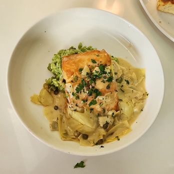 Limoncello - Salmonella, artichoke capers lemon butter sauce - Italian Near Me - La Mesa, California Limoncello - Salmonella, artichoke capers lemon butter sauce - Italian Near Me - La Mesa, California