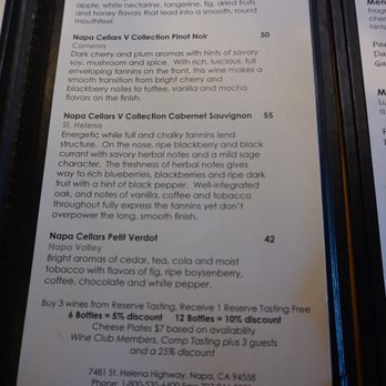 Napa Cellars - Menu - Wineries Near Me - Oakville, California Napa Cellars - Menu - Wineries Near Me - Oakville, California