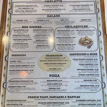 Farmer's Table - Chula Vista - Brunch menu 3/2026 - New American Near Me - Chula Vista, California