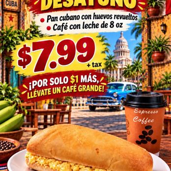 La Esquina Del Cafe - Desayuno combo - Cuban Near Me - Pompano Beach, Florida La Esquina Del Cafe - Desayuno combo - Cuban Near Me - Pompano Beach, Florida