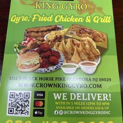 Crown King Gyro - Menu