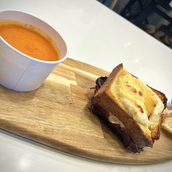 Chop Shop Park City - Baked ham & cheese with tomato soup