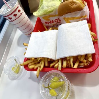 In-N-Out Burger - Meal No. 2. Cheeseburger (with add-ons) plus Medium drink. - Burgers Near Me - Houston, Texas In-N-Out Burger - Meal No. 2. Cheeseburger (with add-ons) plus Medium drink. - Burgers Near Me - Houston, Texas