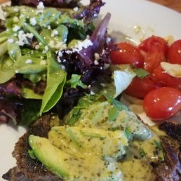 6oz sirloin with salad....only 420 calories! Perfect! 6oz sirloin with salad....only 420 calories! Perfect!