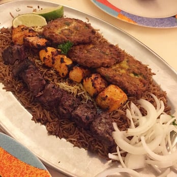 Kabul Grill - Combo for 2: chicken, beef, and chapli kabobs. - Afghan Near Me - Hicksville, New York Kabul Grill - Combo for 2: chicken, beef, and chapli kabobs. - Afghan Near Me - Hicksville, New York
