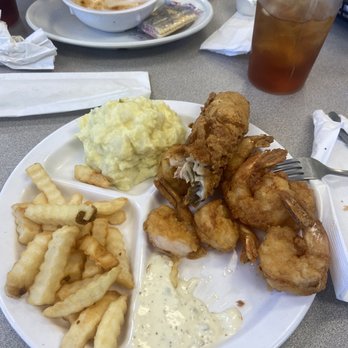 Off The Hook Seafood Restaurant - Fried trout, Fried Jumbo Shrimp Dinner - Seafood Near Me - Rolesville, North Carolina