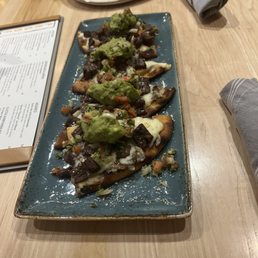 Mexican pizza from bar restaurant