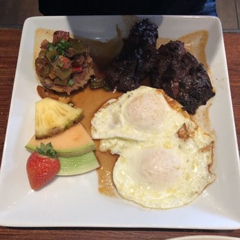 Grace's Table - Medium rare steak, eggs and potato - New American Near Me - Napa, California
