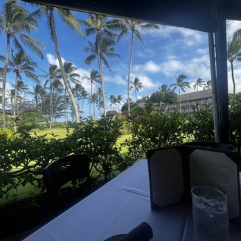 Hukilau Lanai - view from table - Seafood Near Me - Kapaa, Hawaii
