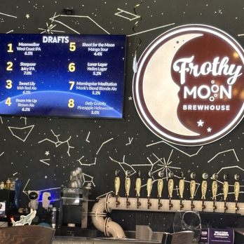 Frothy Moon Brewhouse - Draft menu with my new favorite, Morningstar Meditation - Brewpubs Near Me - Williamsburg, Virginia Frothy Moon Brewhouse - Draft menu with my new favorite, Morningstar Meditation - Brewpubs Near Me - Williamsburg, Virginia