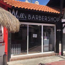 Walls Barbershop - Front of shop.