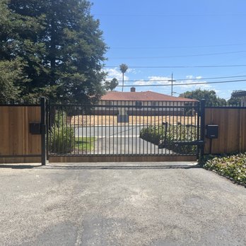 Wrought Iron Gate Services - Wood too heavy for the mechanism - Fences & Gates Near Me - Redwood City, California Wrought Iron Gate Services - Wood too heavy for the mechanism - Fences & Gates Near Me - Redwood City, California