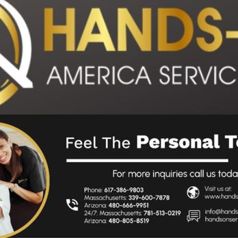 Hands On America Services - Our Contact Crad. We offer three major services and they are Home Care, Non-Emergency Medical Transportation and Staffing - Home Health Care Near Me - Billerica, Massachusetts Hands On America Services - Our Contact Crad. We offer three major services and they are Home Care, Non-Emergency Medical Transportation and Staffing - Home Health Care Near Me - Billerica, Massachusetts