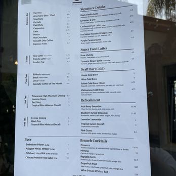 Republik Coffee Burbank - Coffee menu - Cafes Near Me - Burbank, California