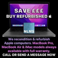 North London Mac Support - Don't buy new, save £££ and by refurbished. With full warranty and expertly recbnditioned by our certified Apple technicians. We Buy/Sell