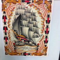 Ace Custom Tattooing - Something about this print ... I just can't take my eyes off of it! Makes me want to sail away ....
