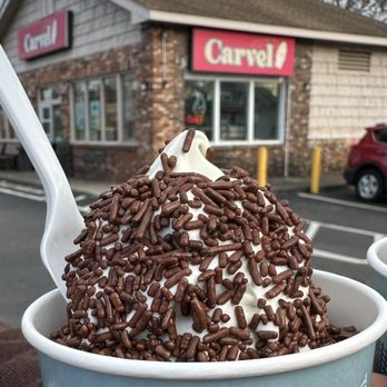 Carvel - a cup of ice cream with chocolate sprinkles - Ice Cream & Frozen Yogurt Near Me - Stratford, Connecticut