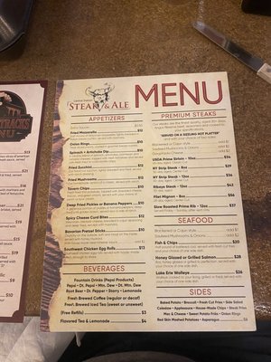 Menu photo 1 Central Station Steak & Ale Cambridge, OH